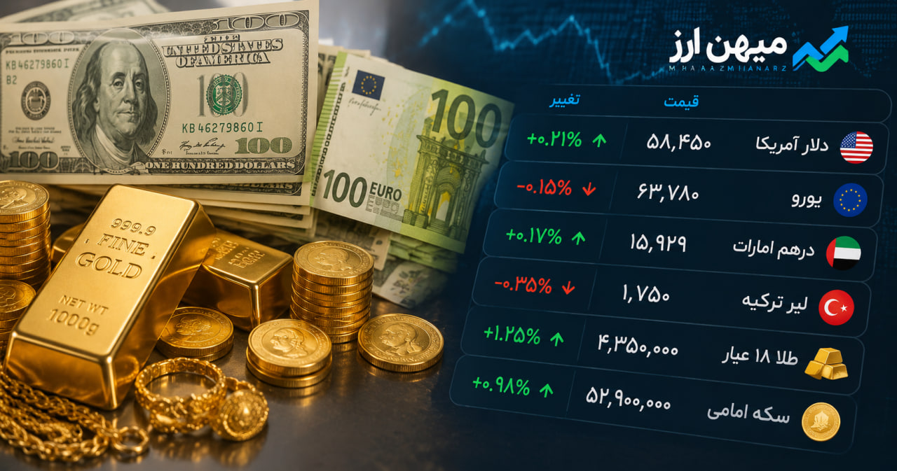 قیمت طلا و دلار 26 مرداد 1405